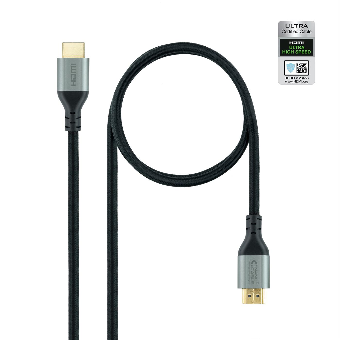 Cable Hdmi 2 1 Certificado Ultra Hs M M 1 5m Negro Nanocable